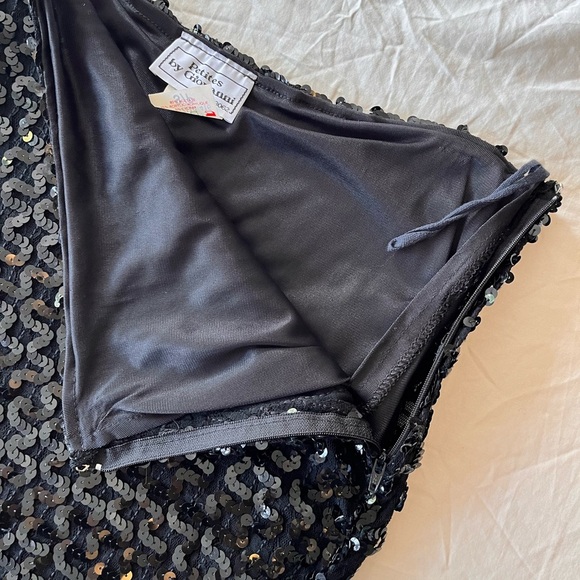 Vintage Black 80s 90s Mini Skirt S Canadian Made - Picture 13 of 15